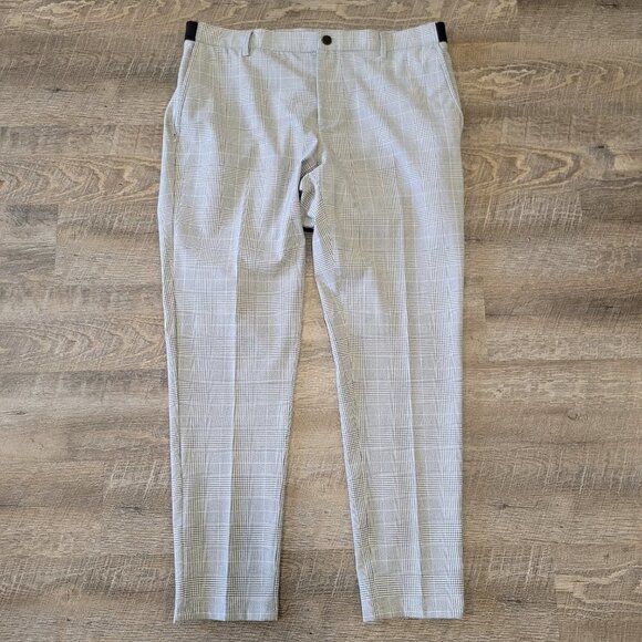 ZARA | Plaid Trousers Stretch Waist Dress Pants | Sz. XL - Picture 6 of 14